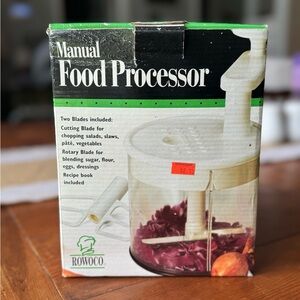 Vintage New Old Stock Rowoco Manual Food Processor